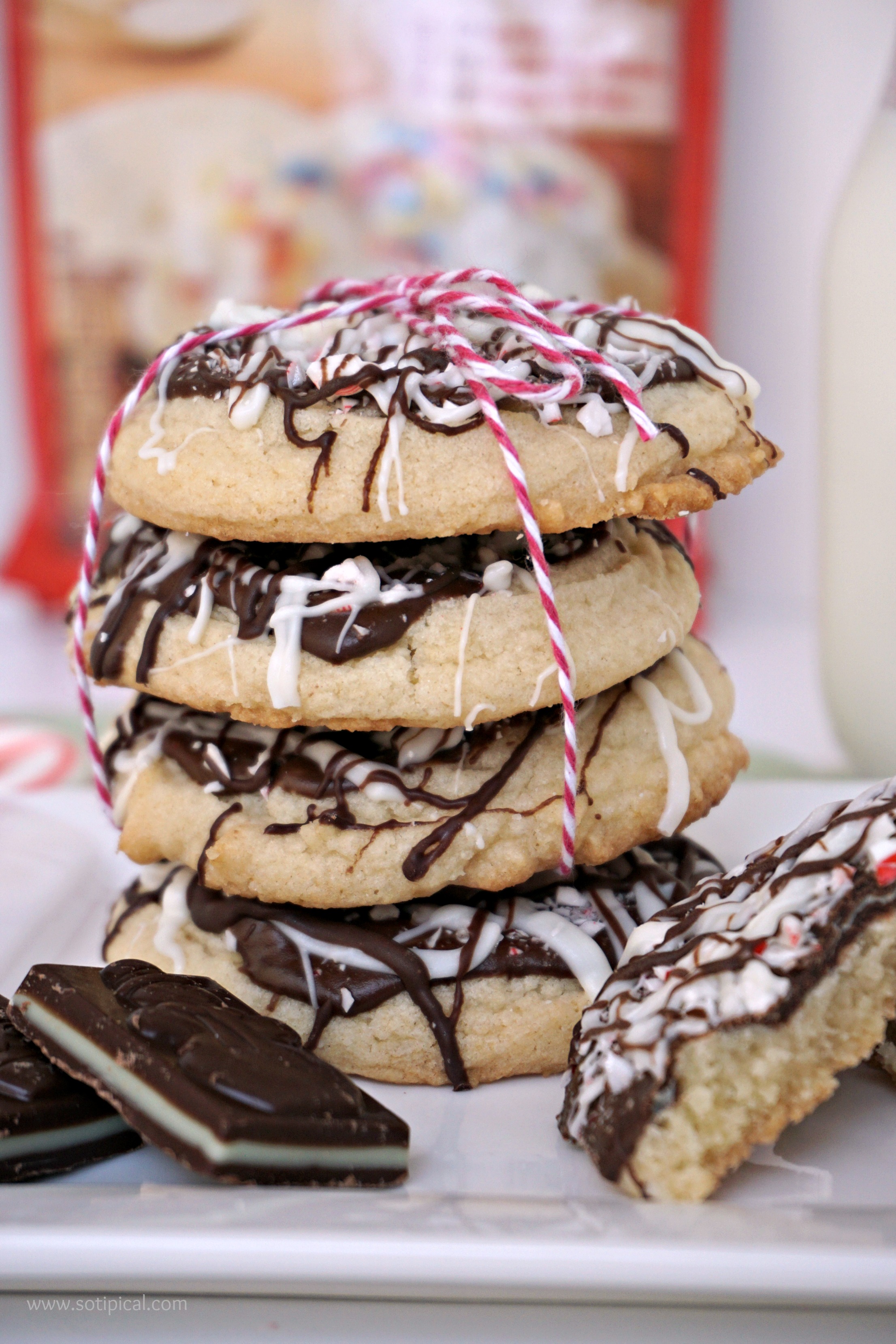 Easy Peppermint Bark Cookies - So TIPical Me